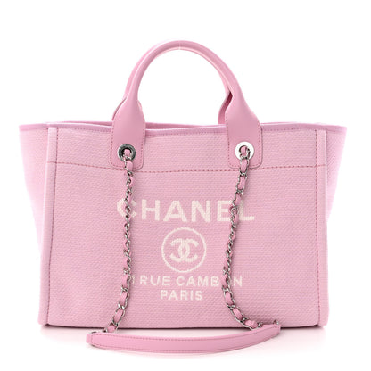Chanel Mixed Fibers Small Deauville Tote Pink 3 of 11