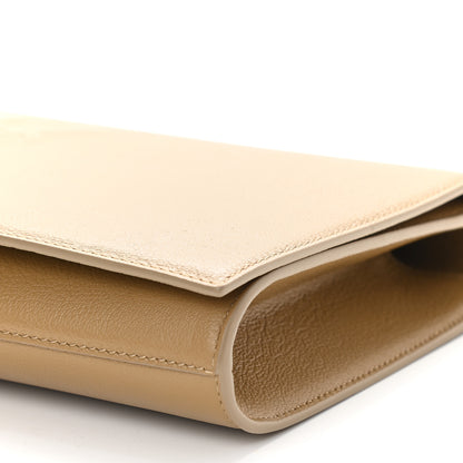 Saint Laurent Goatskin Large Belle De Jour Clutch Beige 9 of 9