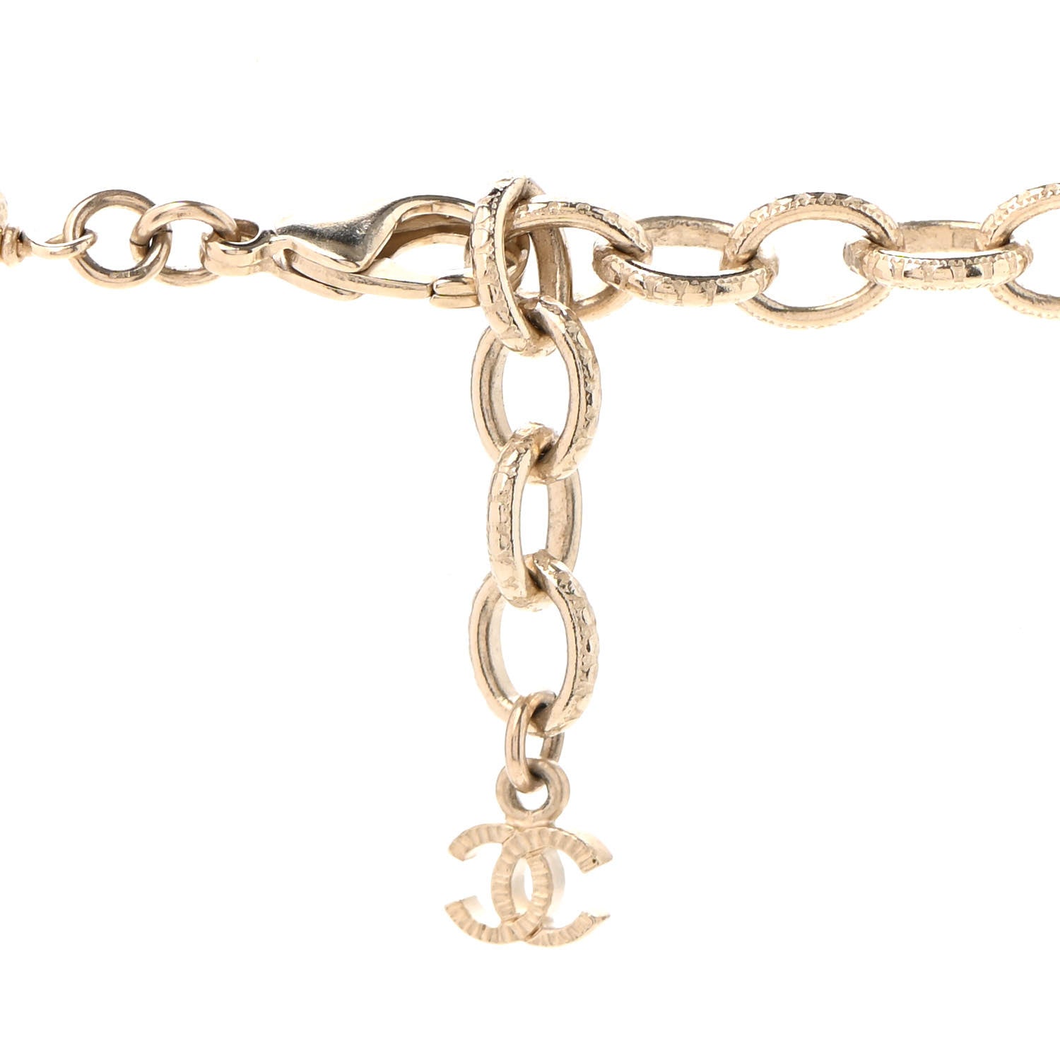Chanel Pearl Crystal CC Long Strand Necklace Gold Multicolor 6 of 7