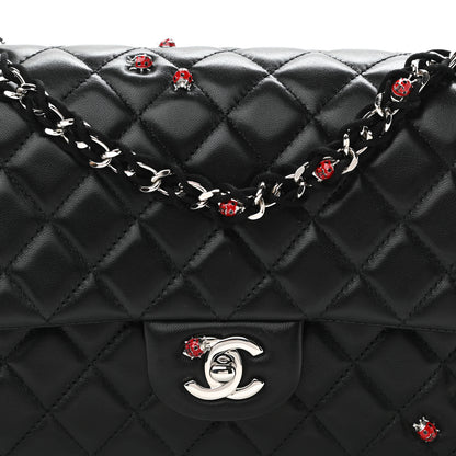 Chanel Lambskin Quilted Medium Ladybug Flap Black 7 of 9