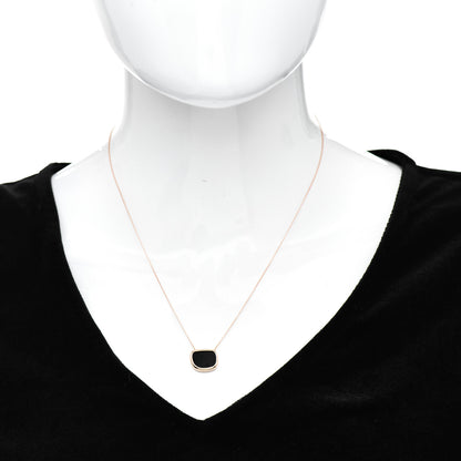 Roberto Coin 18K Rose Gold Black Jade Amphibole Pendant Necklace 2 of 4