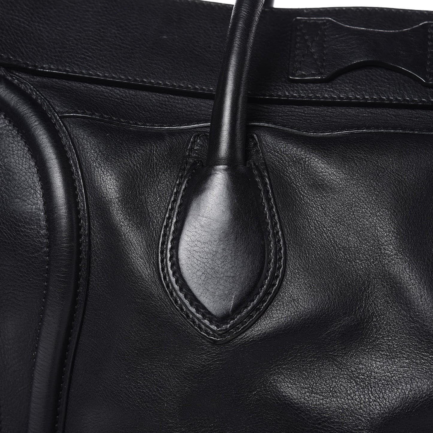 Grained Calfskin Medium Luggage Black