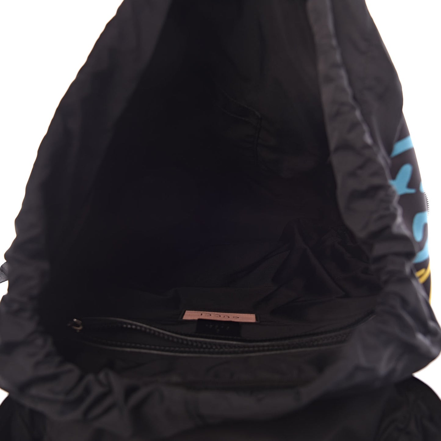 Techno Canvas GucciGhost Double Buckle Backpack Black New Acquamarine