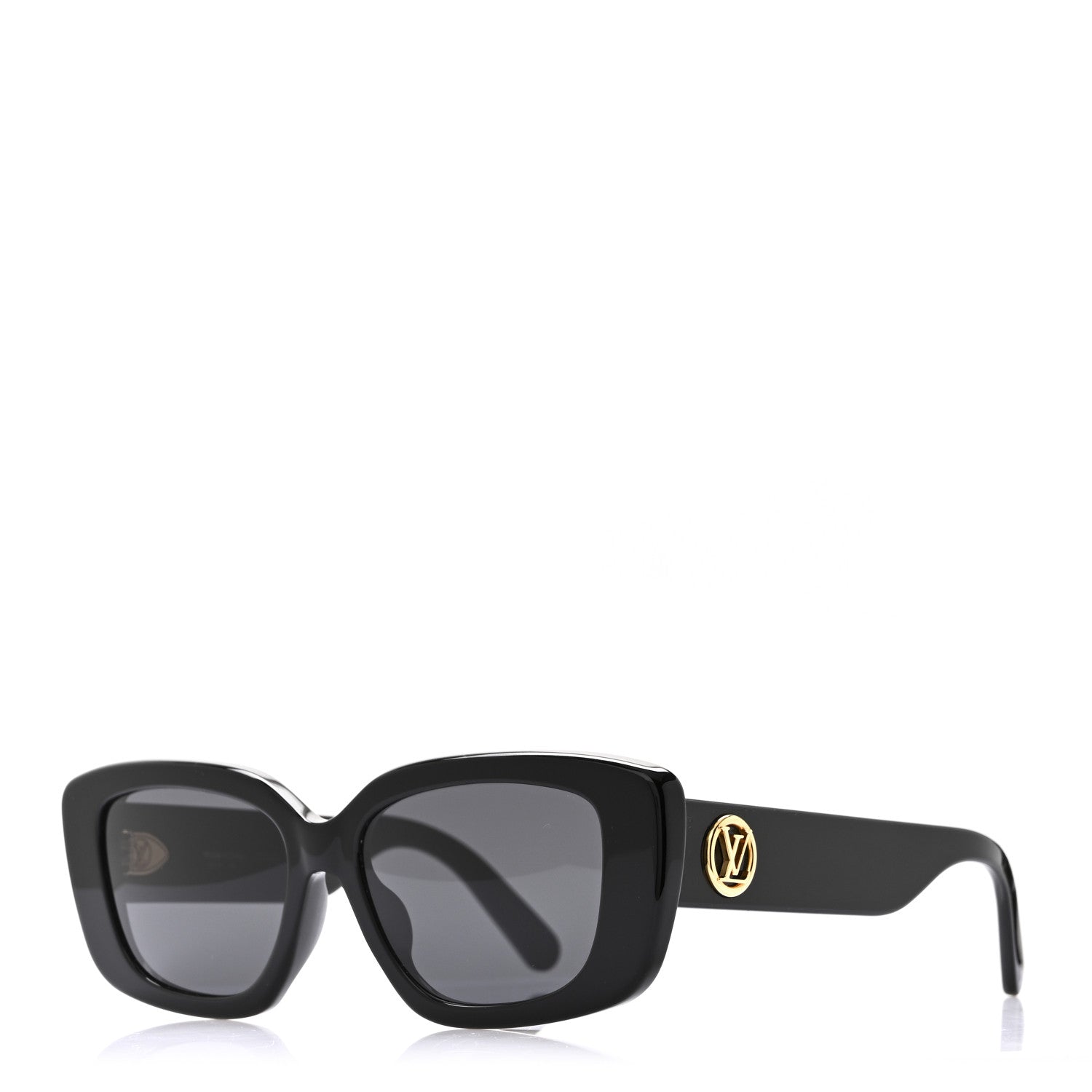 Louis Vuitton Acetate LV Circle Large Cat Eye Sunglasses Z2642U Black 1 of 7