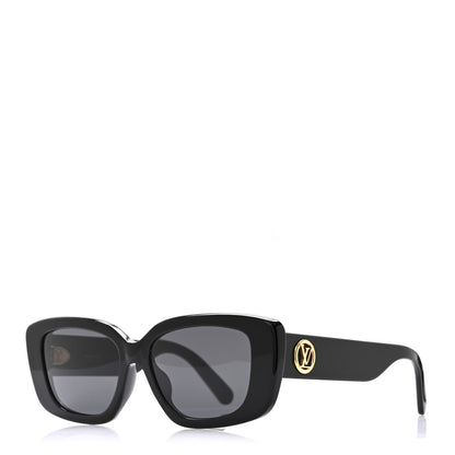 Louis Vuitton Acetate LV Circle Large Cat Eye Sunglasses Z2642U Black 1 of 7
