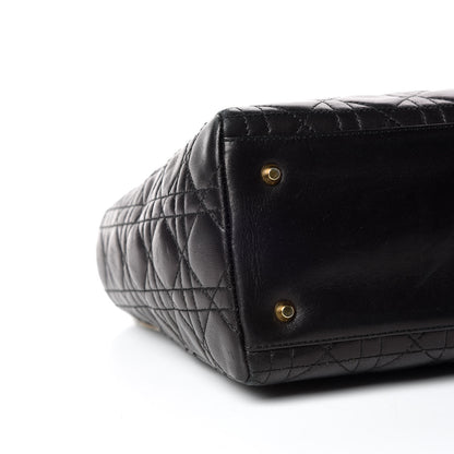 Christian Dior Lambskin Cannage Medium Lady Dior Black 5 of 18