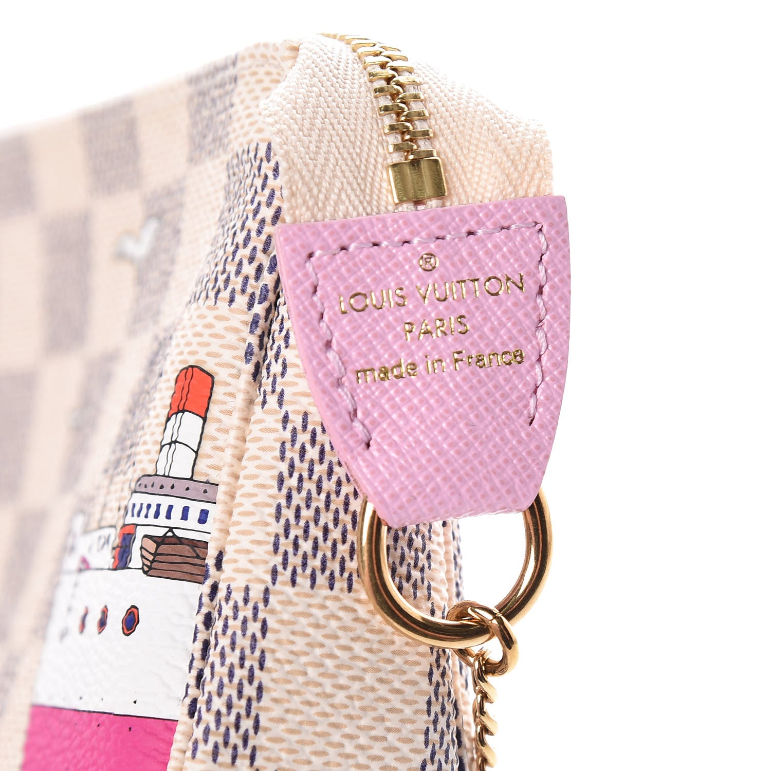 Louis Vuitton Damier Azur 2016 Christmas Animation Mini Pochette Accessories 6 of 9