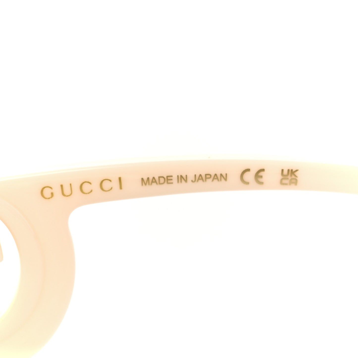 Acetate Rectangle Frame Sunglasses GG1326S White