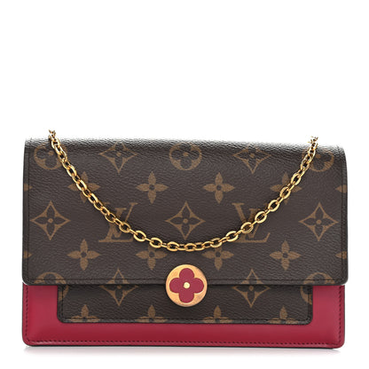 Louis Vuitton Monogram Flore Chain Wallet Fuchsia 1 of 10