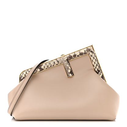 Fendi Shiny Nappa Snakeskin Small Fendi First Nuvola Roccia 1 of 12