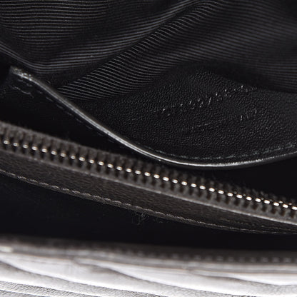 Saint Laurent Sheepskin Matelasse Chevron Monogram Large College Satchel Dark Anthracite 7 of 16