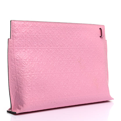 Loewe Calfskin Embossed Repeat T Pouch Pink 3 of 8
