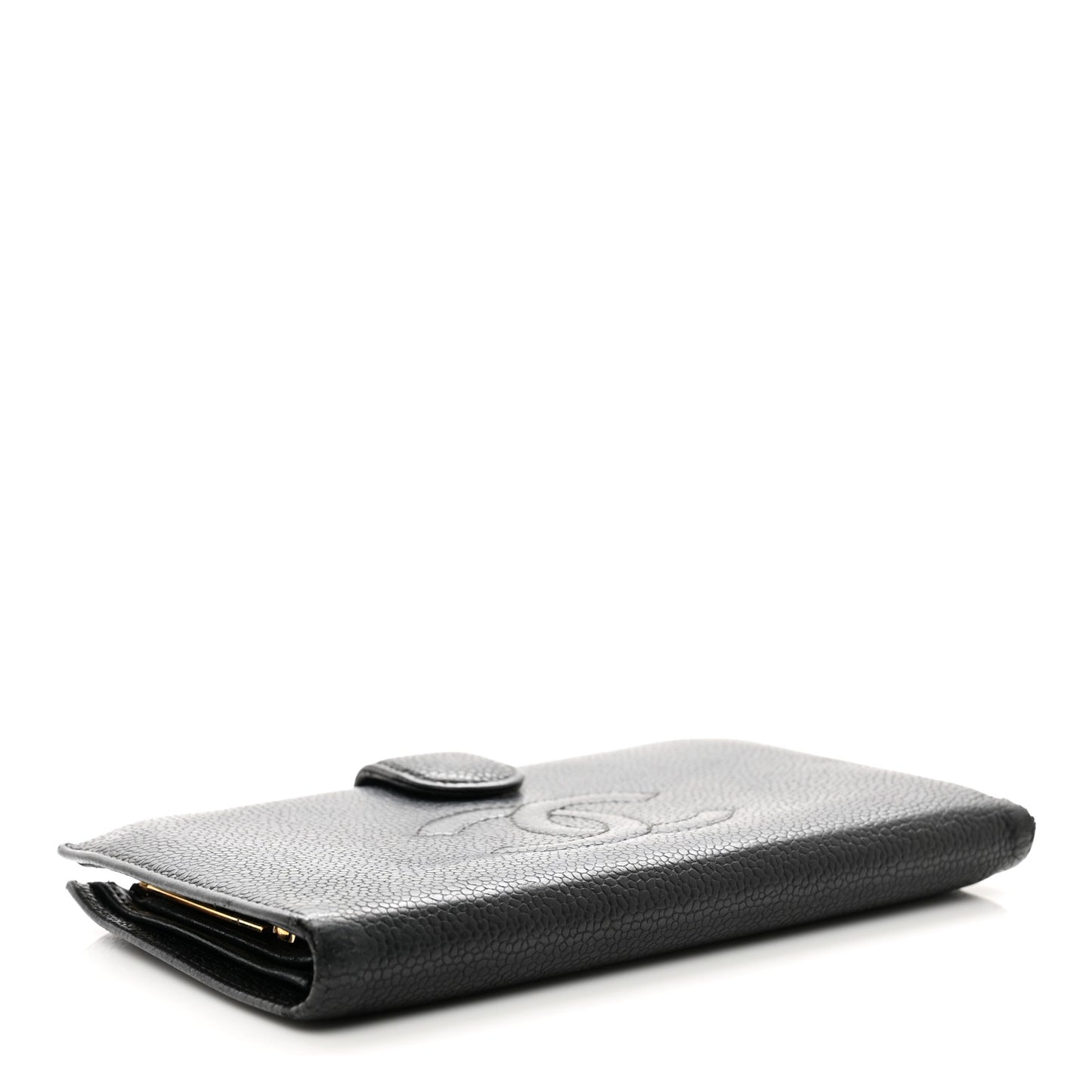 Caviar Timeless CC Zipped Pocket Wallet Black
