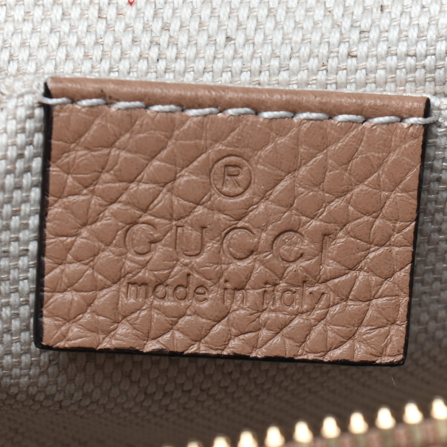 Pebbled Calfskin Small Soho Disco Bag Camelia