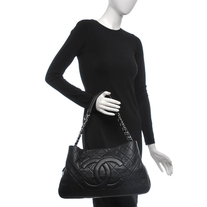 Chanel Caviar Quilted Expandable Zip Shoulder Bag Black 2 of 7
