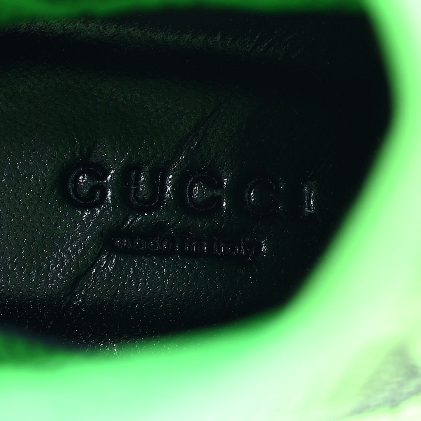 Technical Jersey Knit GG Monogram Square G 75mm Ankle Boots 36.5 Black Neon Green