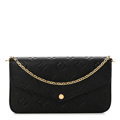 Louis Vuitton Empreinte Pochette Felicie Chain Wallet Black 1 of 12