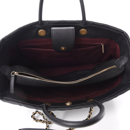 Chanel Caviar Quilted Large Coco Handle Shopping Tote Black 6 of 11