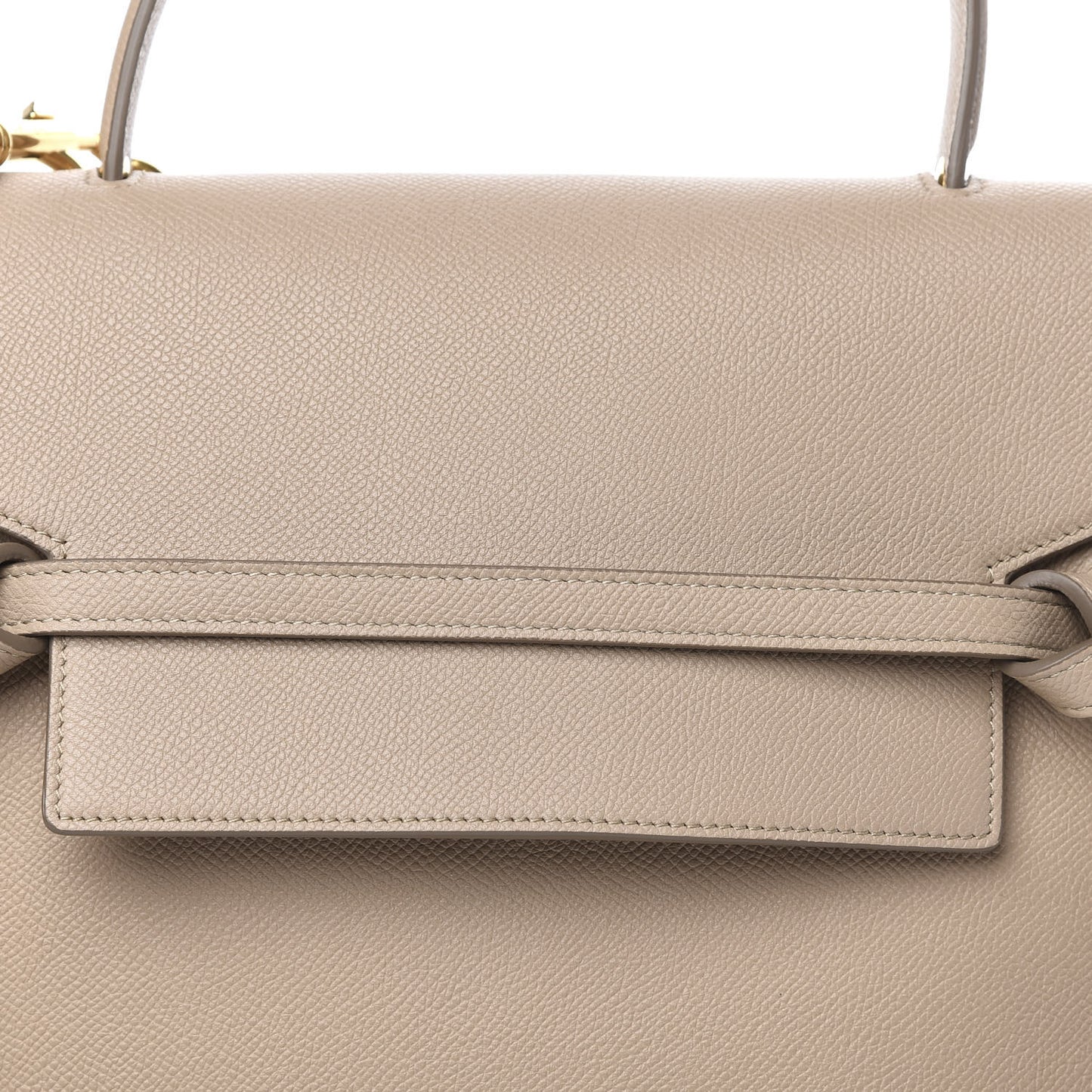 Grained Calfskin Mini Belt Bag Light Taupe