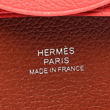 Hermes Evercolor Bastia Verso Coin Purse Rose Texas Sienne 6 of 7