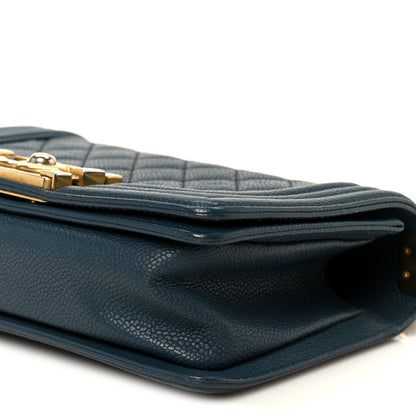 Chanel Caviar Quilted Small Boy Flap Blue 10 of 10