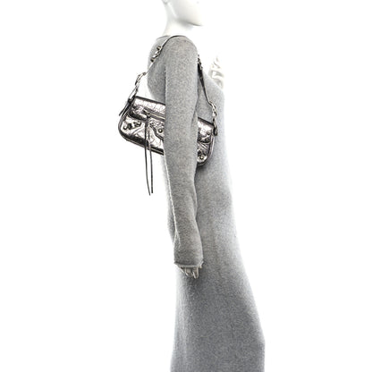 Balenciaga Metallic Agneau Arena Small Le Cagole Sling Bag Silver 2 of 10