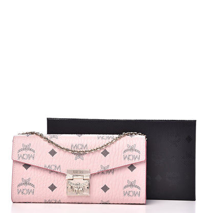 MCM Visetos Large Patricia Wallet On Chain Soft Pink 10 of 10