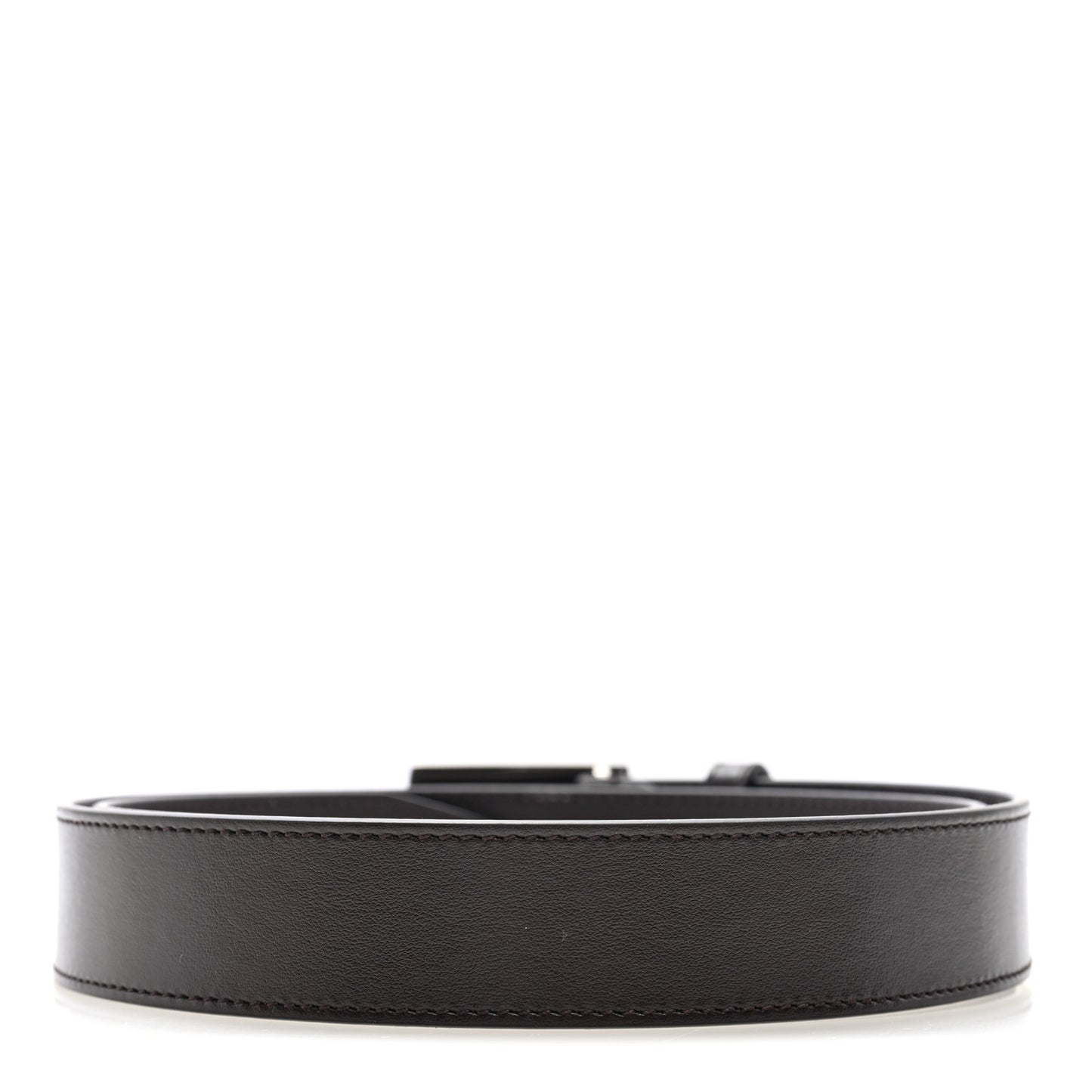 Plutone Calfskin Plaque GG 30mm Belt 90 36 Cocoa