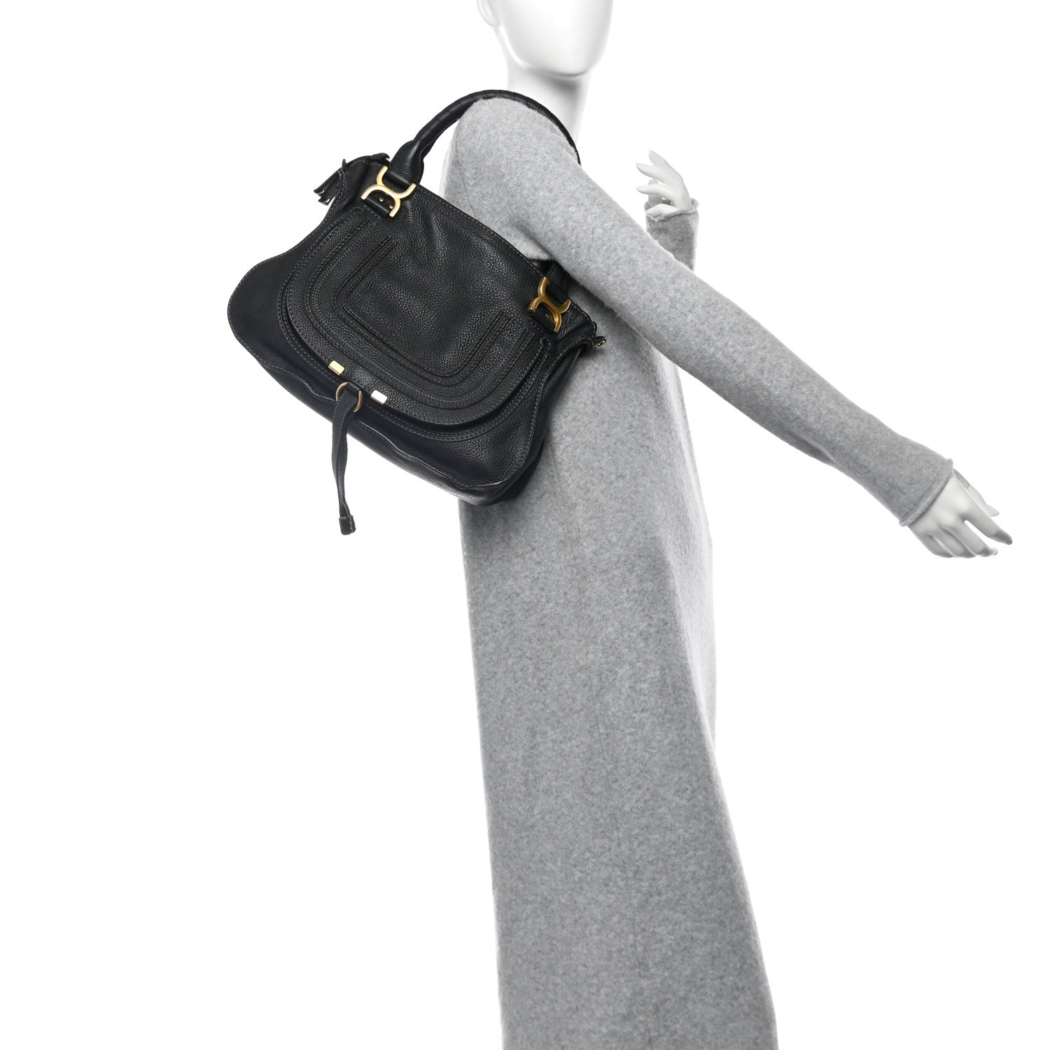 Chloe Calfskin Medium Marcie Satchel Black 2 of 10