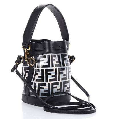 Fendi TPU FF Vitello Grace F is Fendi Mini Mon Tresor Bucket Bag Black 4 of 11