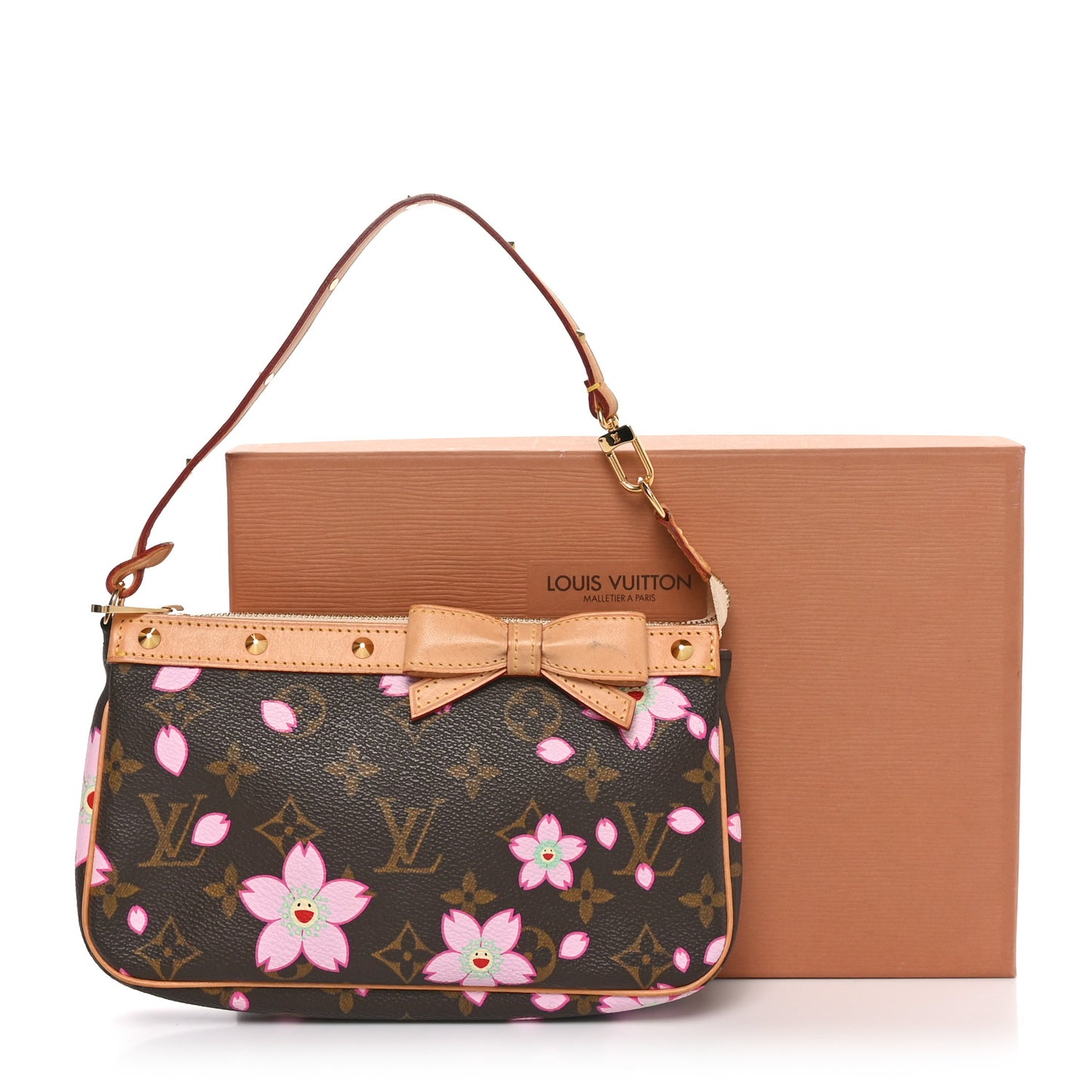 Monogram Cherry Blossom Pochette Accessories Brown