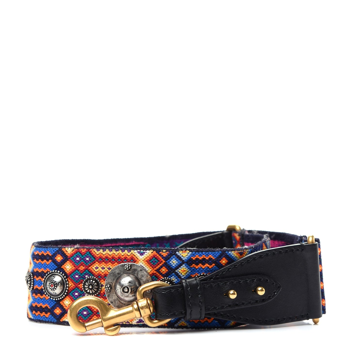 Canvas Embroidered Studded Mexico Shoulder Strap Multicolor