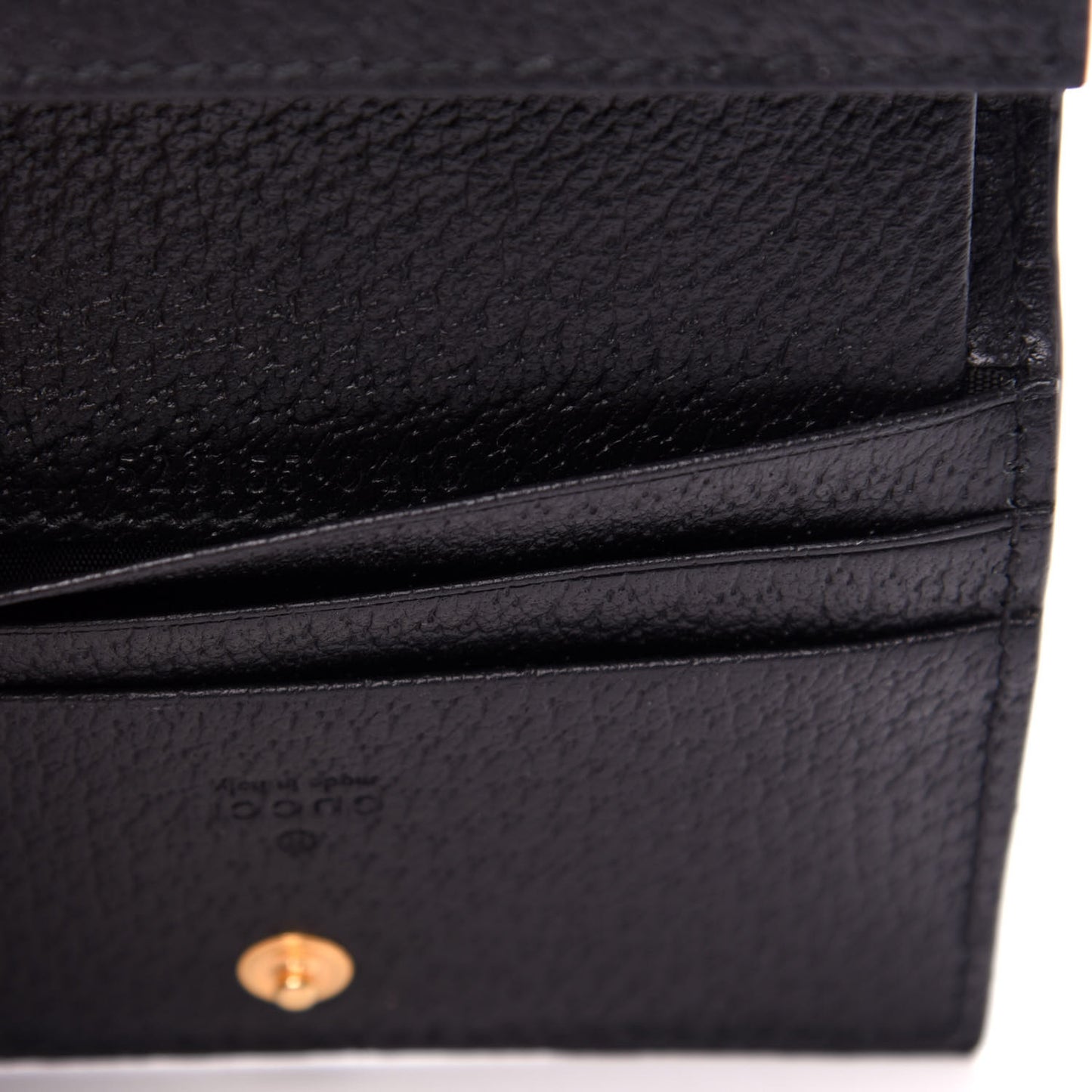 Calfskin Web Ophidia Card Case Black