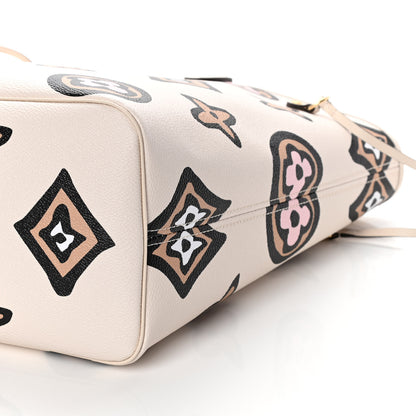 Louis Vuitton Monogram Giant Wild At Heart Neverfull MM Creme 8 of 9