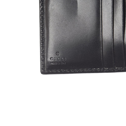 Gucci Calfskin Wood French Flap Wallet Black 6 of 7