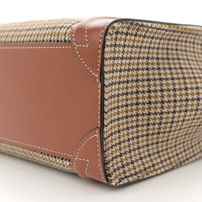 Celine Smooth Calfskin Houndstooth Nano Luggage Tan 11 of 14