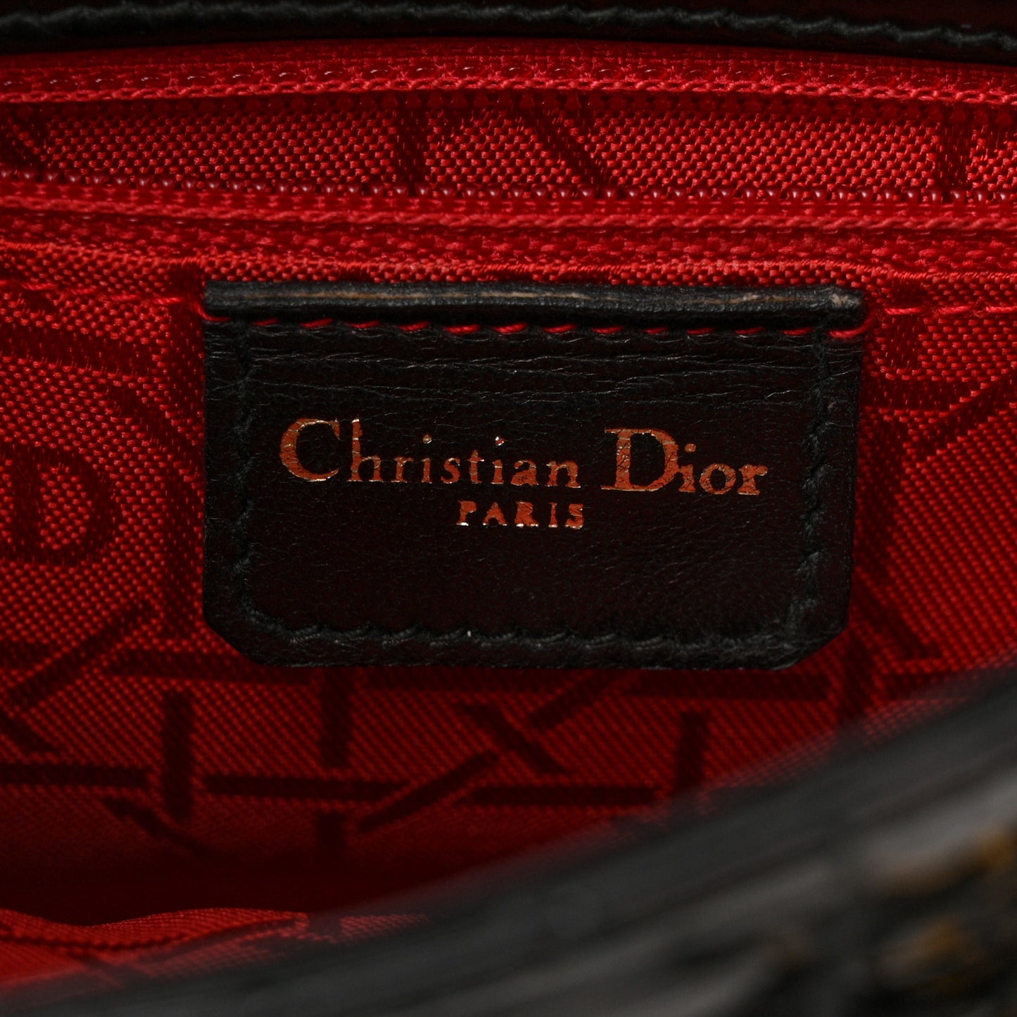 Patent Cannage Mini Lady Dior Black