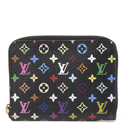 Louis Vuitton Monogram Multicolor Zippy Coin Purse Black Grenade 1 of 6