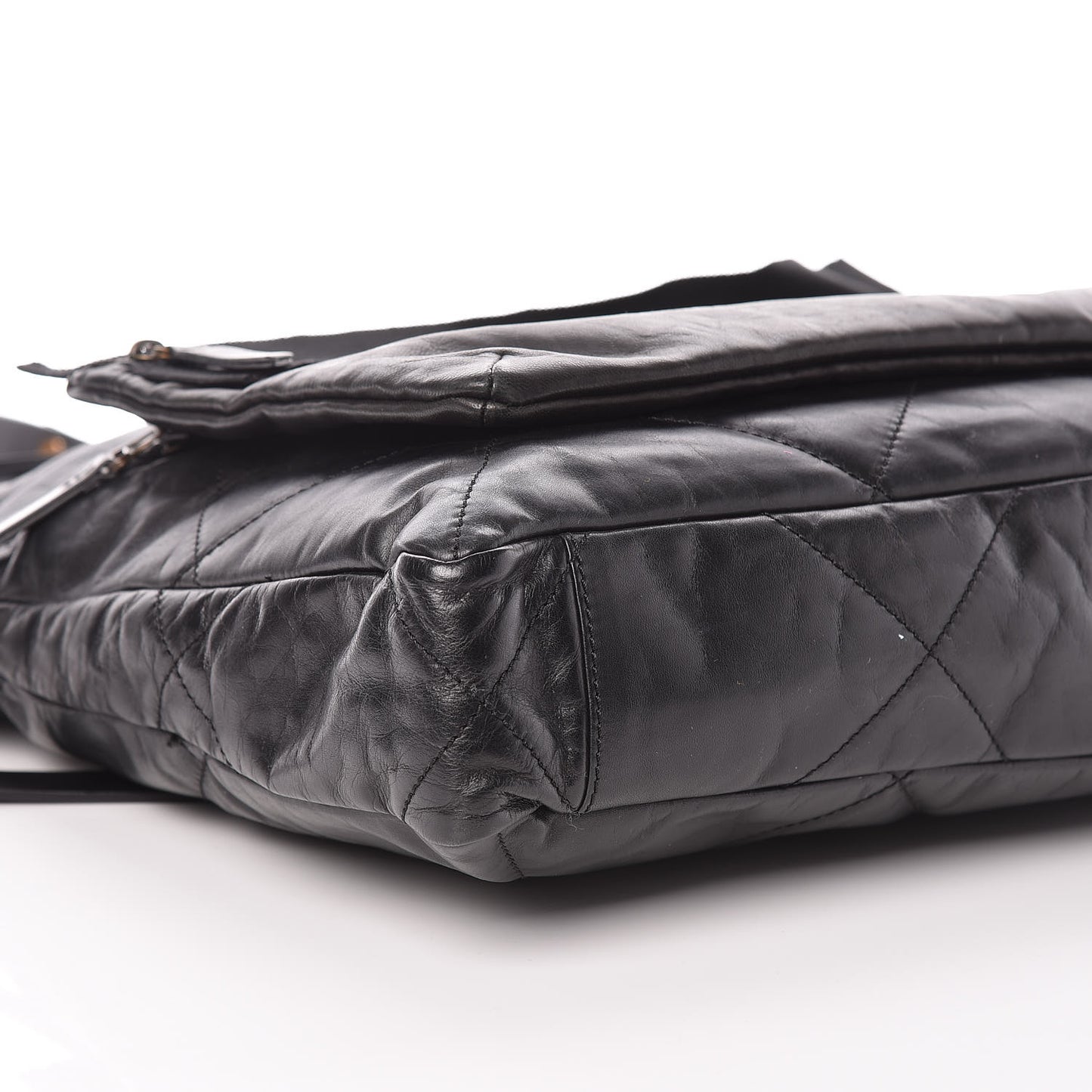 Calfskin Quilted Dear Danae Shoulder Bag Black