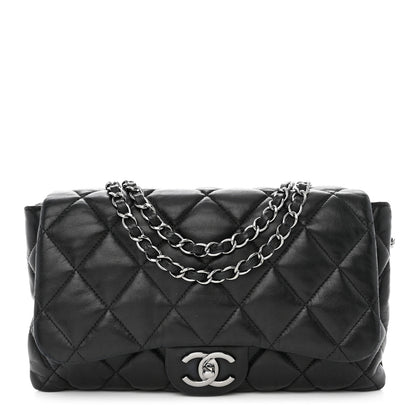 Chanel Lambskin Quilted Chanel 3 Large Accordion Flap Black 1 of 13