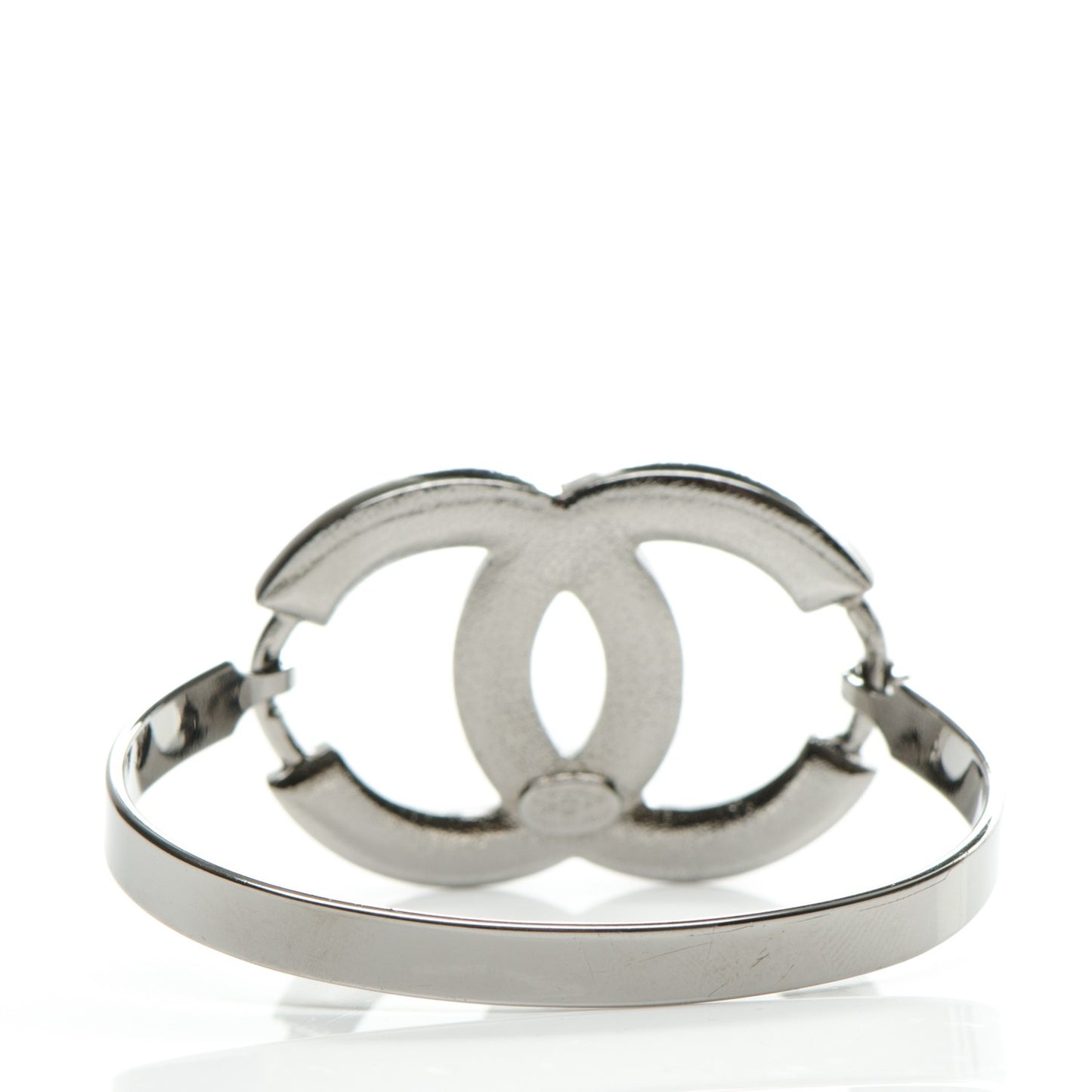 Ruthenium Crystal Baguette CC Bracelet Silver Red