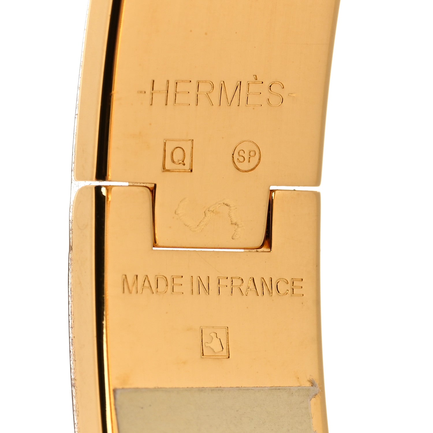 Hermes Enamel Narrow Clic Clac H Bracelet PM Aqua 4 of 5