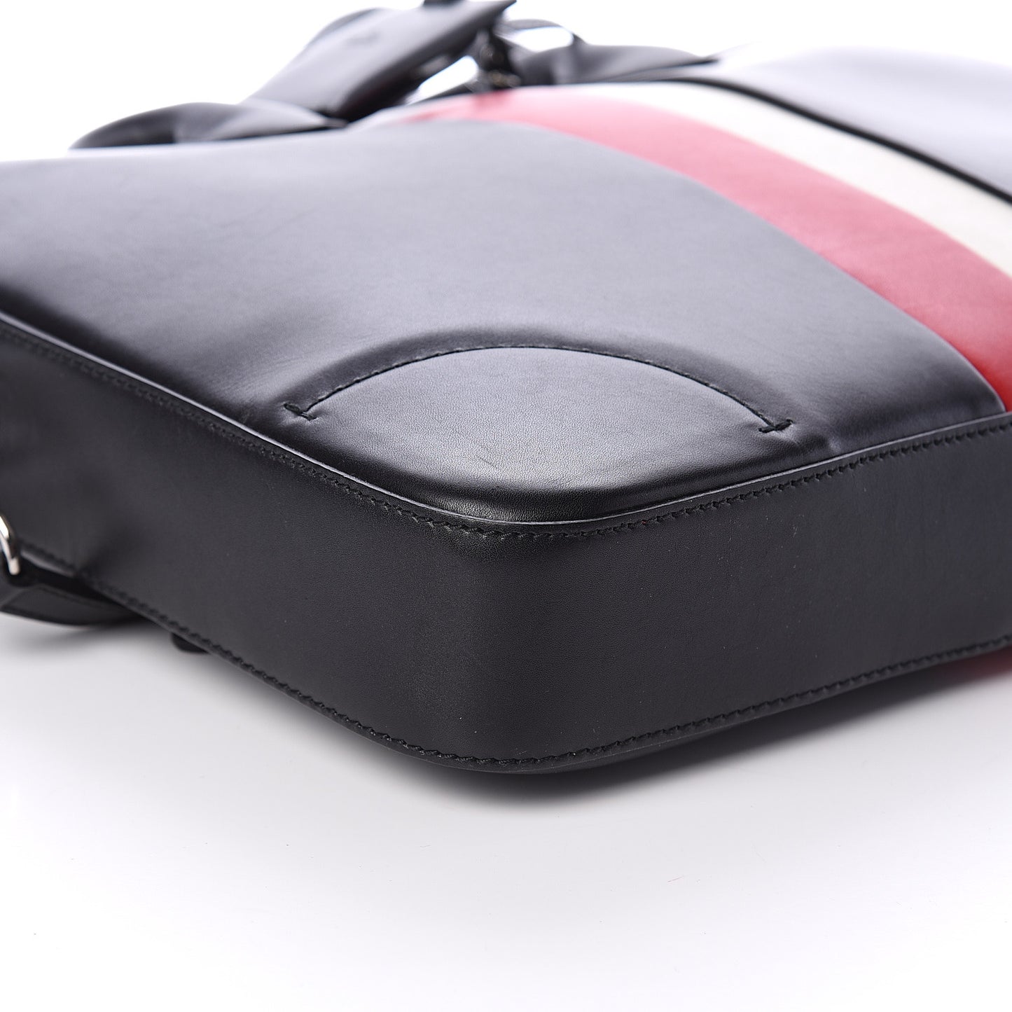 Calfskin Web Briefcase Black