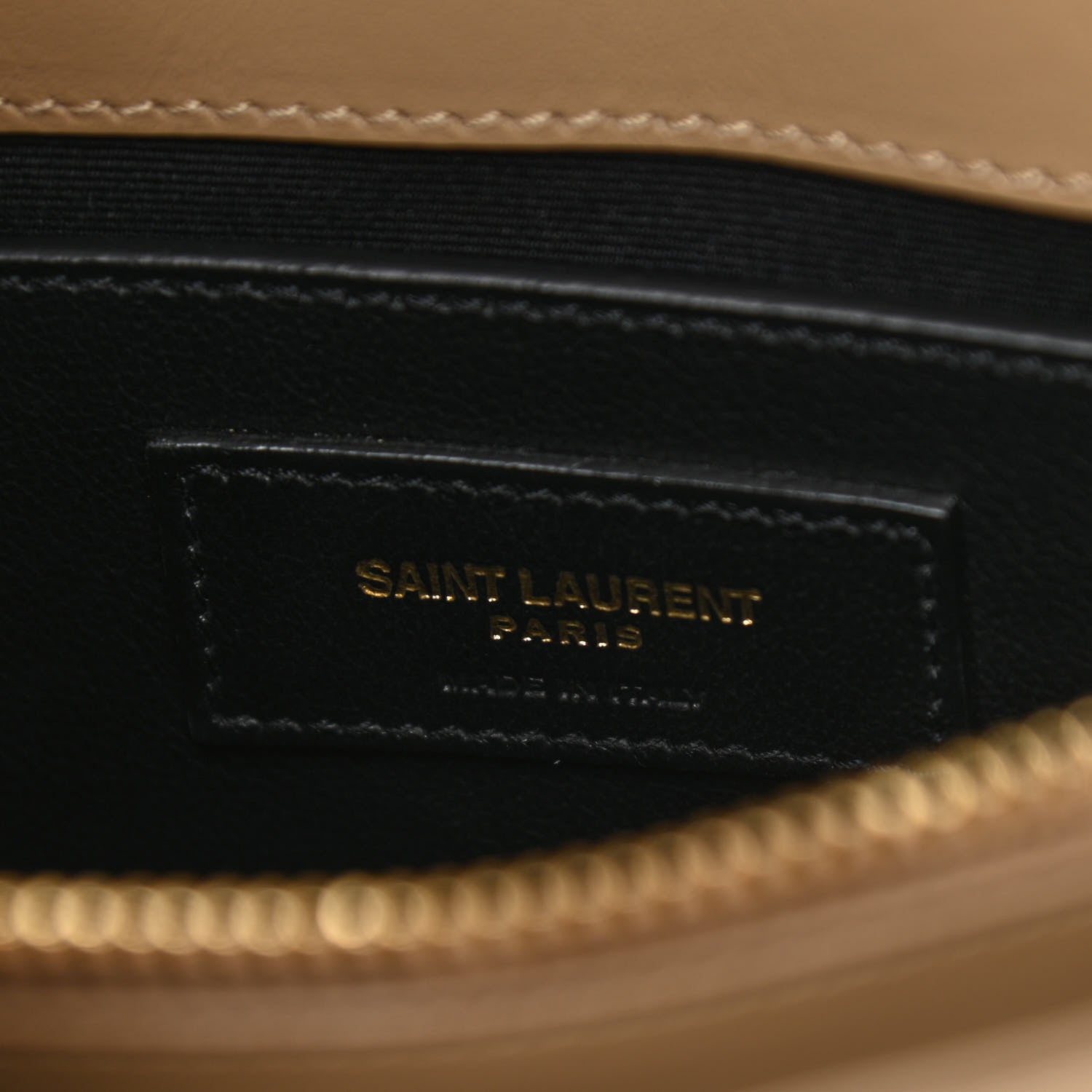 Saint Laurent Calfskin Y Quilted Monogram Small Loulou Chain Satchel Dark Beige 6 of 11
