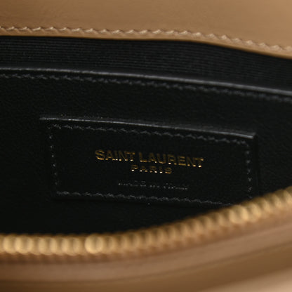 Saint Laurent Calfskin Y Quilted Monogram Small Loulou Chain Satchel Dark Beige 6 of 11