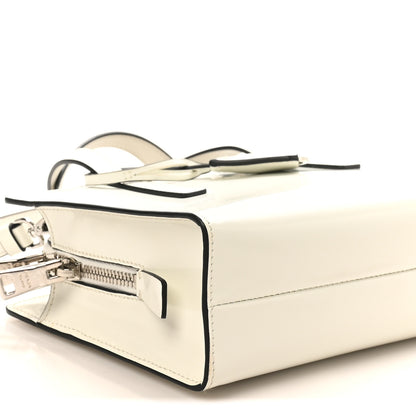 Prada Spazzolato Mini Re-Edition 1995 Double Handle Handbag White 8 of 9