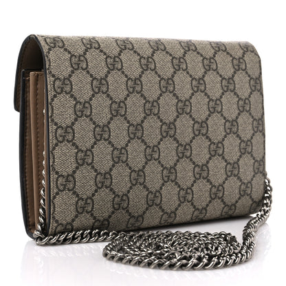 Gucci GG Supreme Monogram Mini Dionysus Chain Wallet Beige Taupe 3 of 14