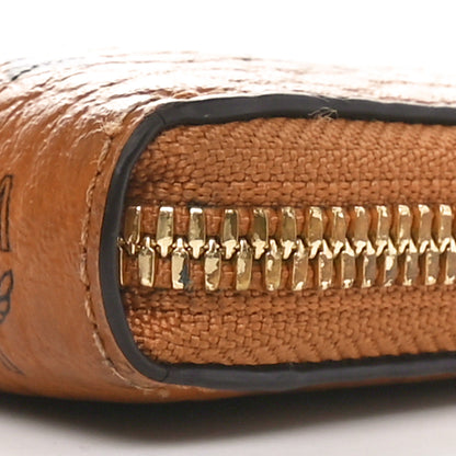 MCM Visetos Large Zip Around Wallet Cognac 9 of 9