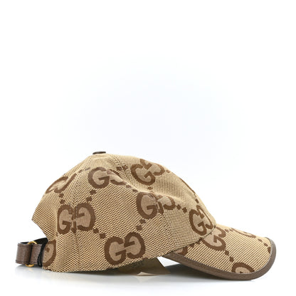 Gucci Monogram Jumbo GG Baseball Hat M 57 Camel Ebony 4 of 9
