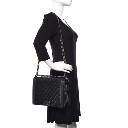 Chanel Calfskin Quilted Large Boy Flap Black 2 of 13
